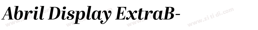 Abril Display ExtraB字体转换 Abril Display ExtraB字体转换